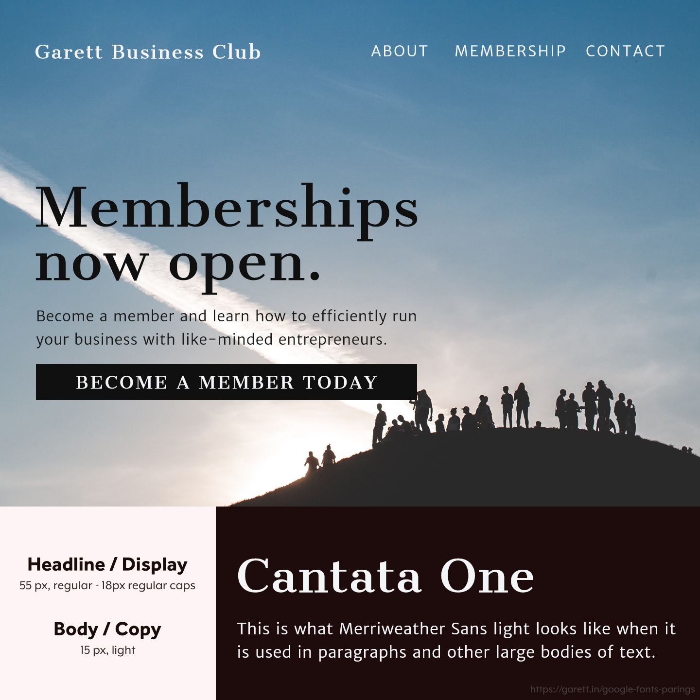 Cantata One and Merriweather Sans font pairing - 30 Google Font Pairings for Your Brand and Website