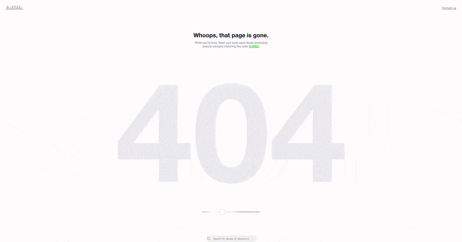 Dribbble's 404 Page is one of 7 Creative 404 Pages & The Best Practices For Yours