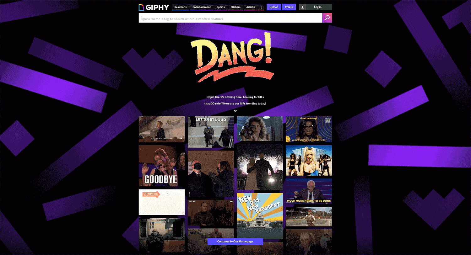 GIPHY's 404 Page is one of 7 Creative 404 Pages & The Best Practices For Yours