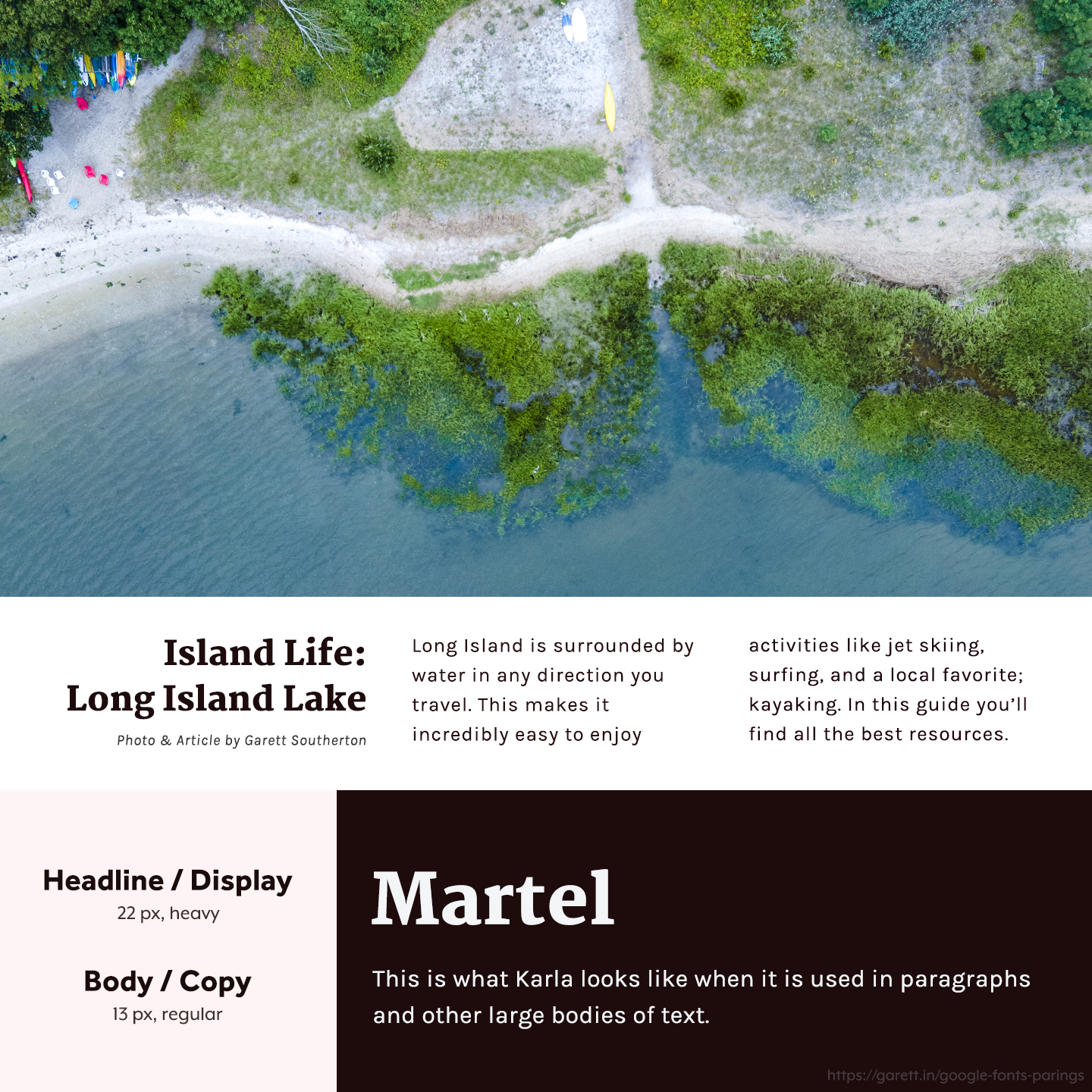 Martel and Karla font pairing - 30 Google Font Pairings for Your Brand and Website