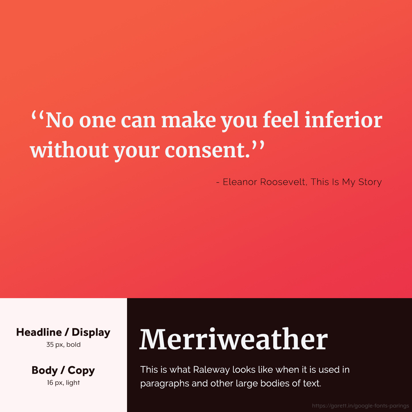 Merriweather and Raleway font pairing - 30 Google Font Pairings for Your Brand and Website