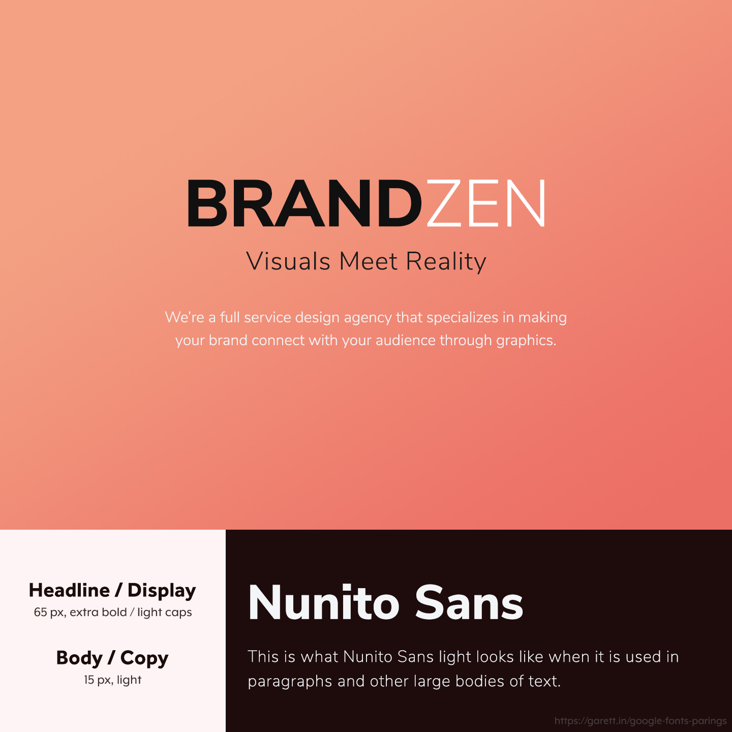 Nunito Sans family font pairing - 30 Google Font Pairings for Your Brand and Website