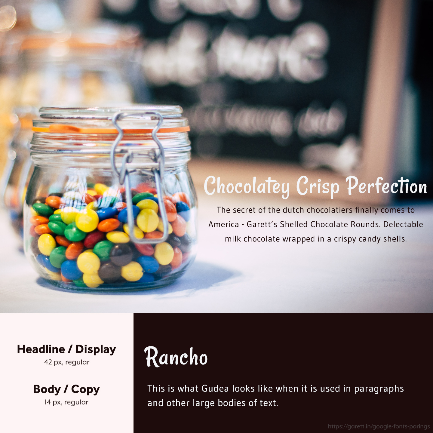 Rancho and Gudea font pairing - 30 Google Font Pairings for Your Brand and Website