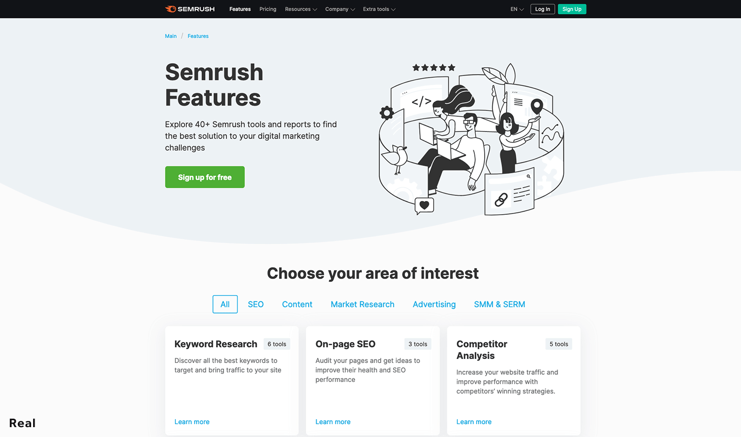 How Semrush would look less serious with Comic Sans MS as the font.