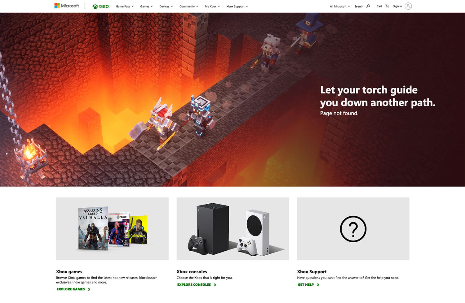 Xbox's 404 Page is one of 7 Creative 404 Pages & The Best Practices For Yours