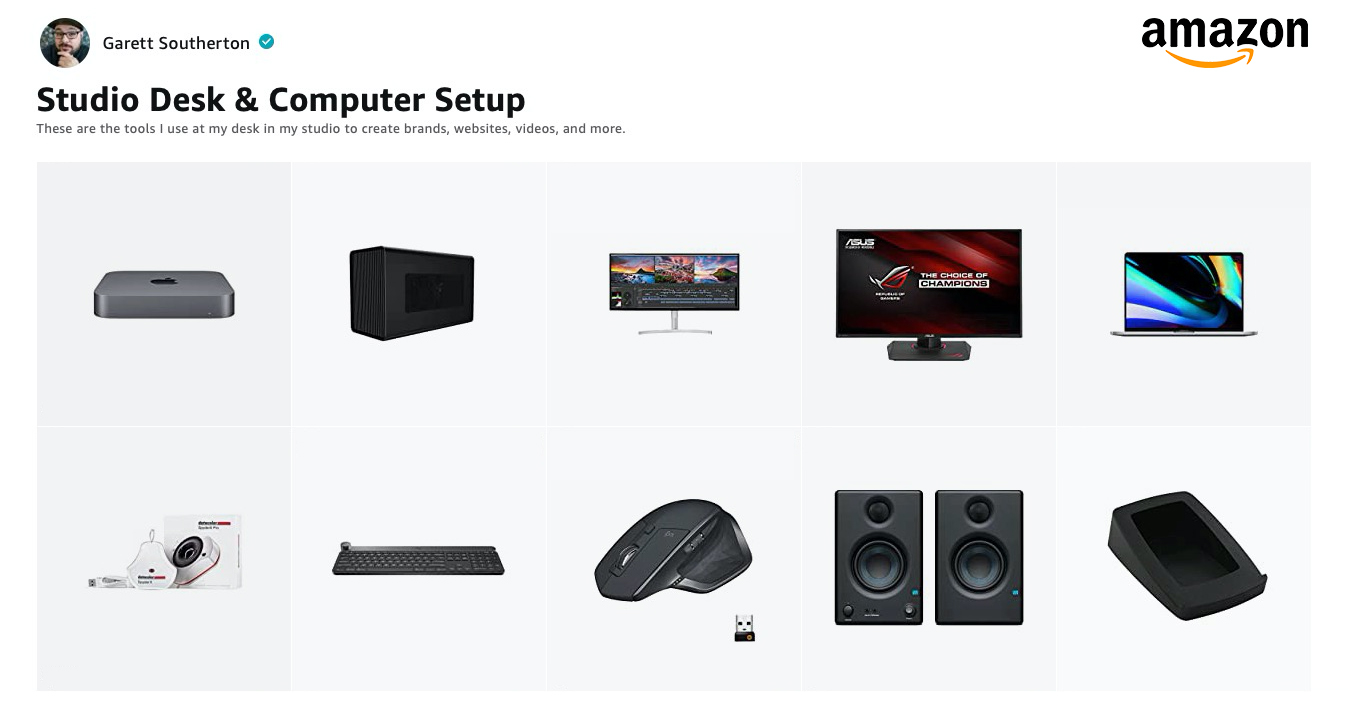 Garett Southerton Recommends Computer & Desk Setup on Amazon
